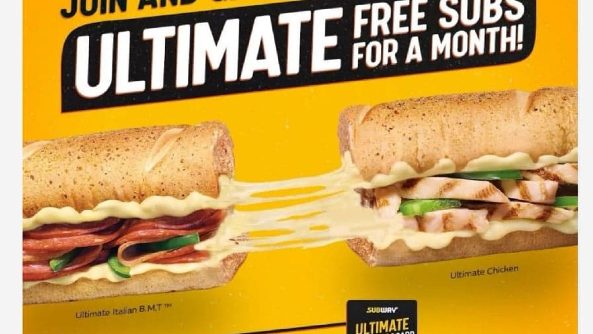 WIN FREE SUBWAY SANDWICHES FOR A MONTH WITH THE ULTIMATE CHEESY CARD GIVEAWAY