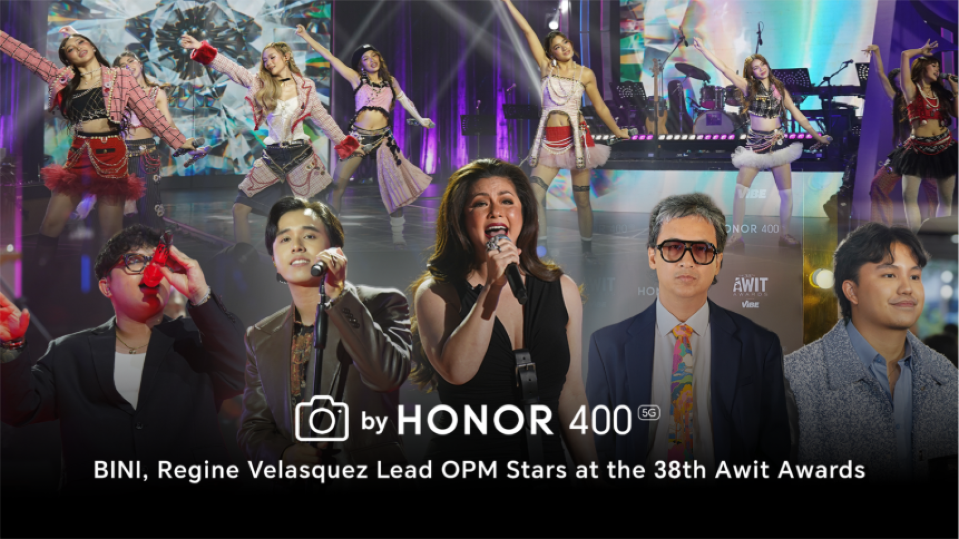 Captured by HONOR 400 5G: BINI, Regine Velasquez Lead OPM Stars at the 38th Awit Awards