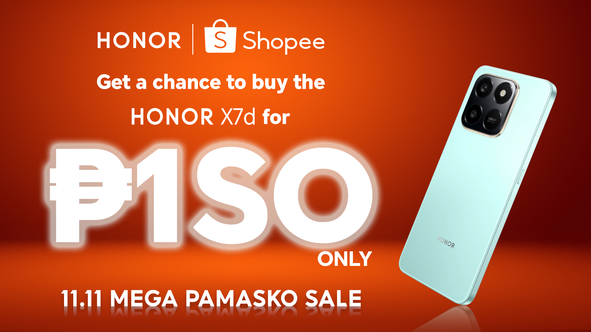 Piso Sale Alert: Get Water-Resistant AI Phone HONOR X7d For Just One Peso this 11.11 Sale!